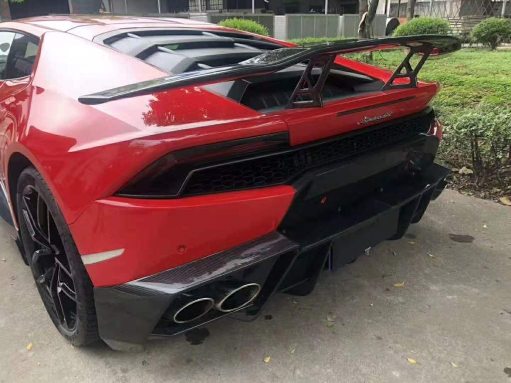 Mansory-Style Carbon Fiber (CFRP) Rear Diffuser For Lamborghini Huracan LP610-4 LP580&nbsp;2014-2018